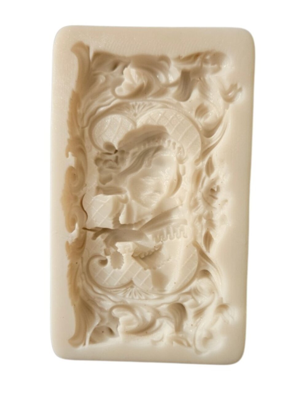 Decorative Cream Resin Plaque - Elegant Cherub Relief - Picture 9 of 15